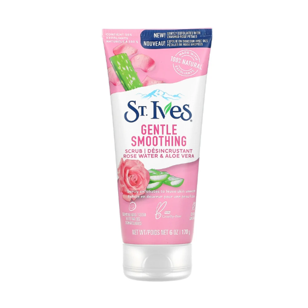 St. Ives Gentle Smoothing Rose Water & Aloe Vera Facial Scrub - 170g