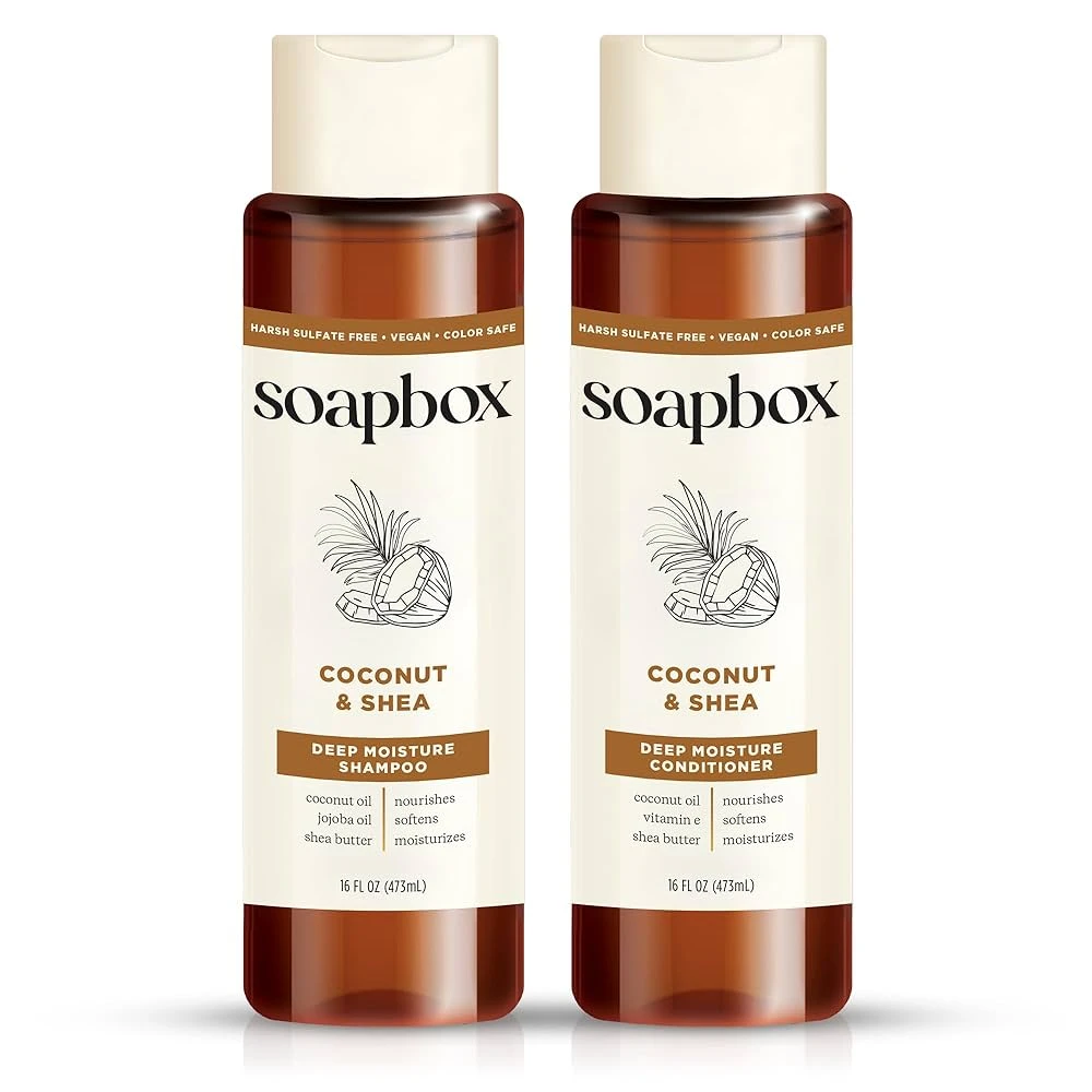 Soapbox Coconut & Shea Deep Moisture Shampoo & Conditioner