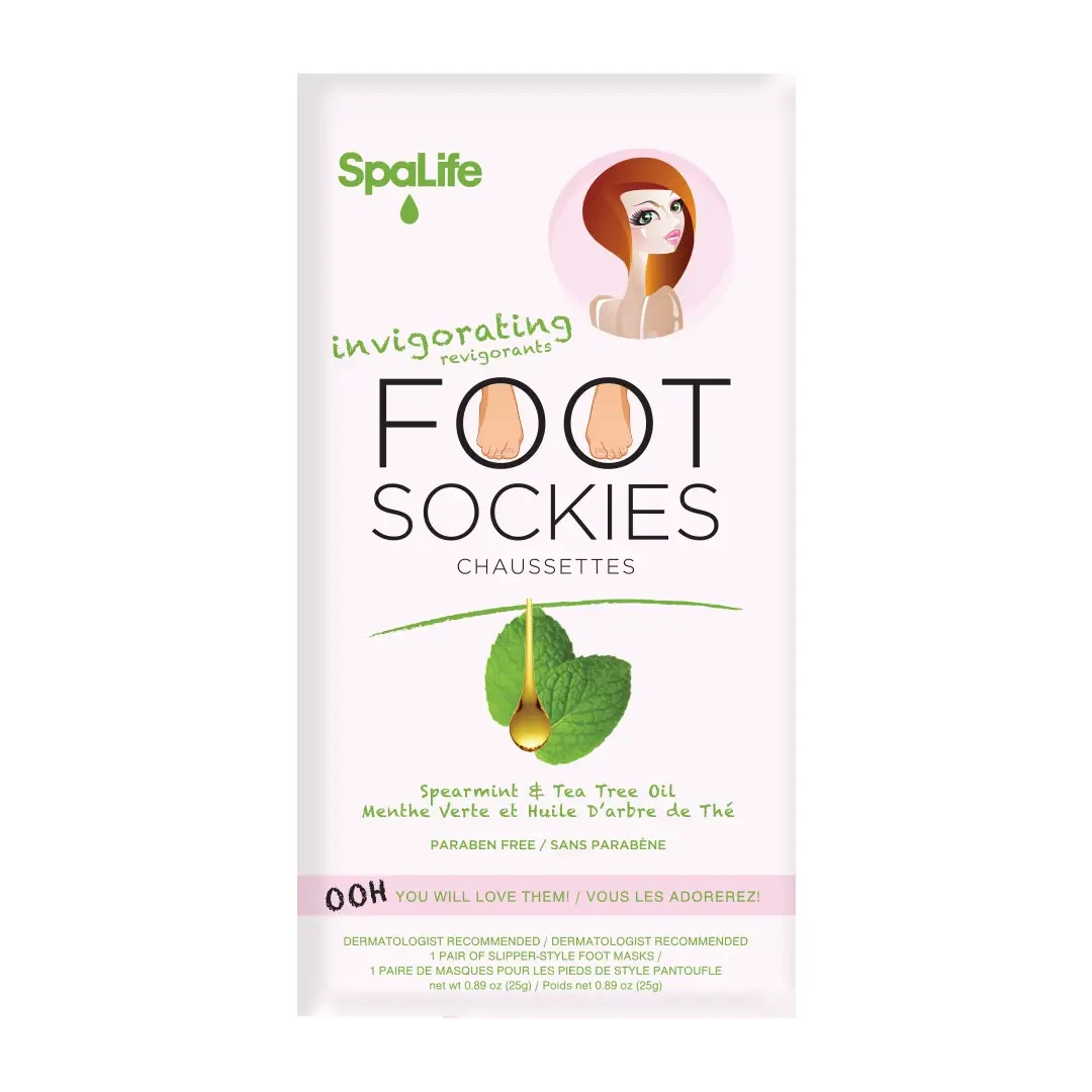 SpaLife Invigorating Foot Sockies – Spearmint & Tea Tree