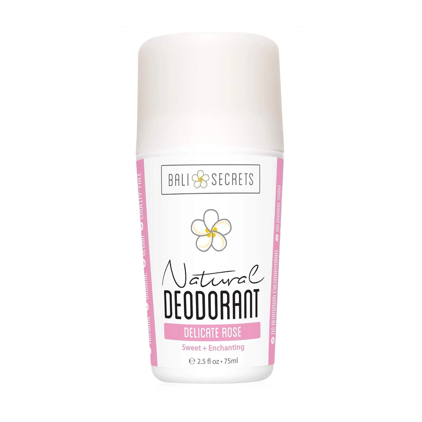 Bali Secrets Natural Deodorant – Delicate Rose - 75ml