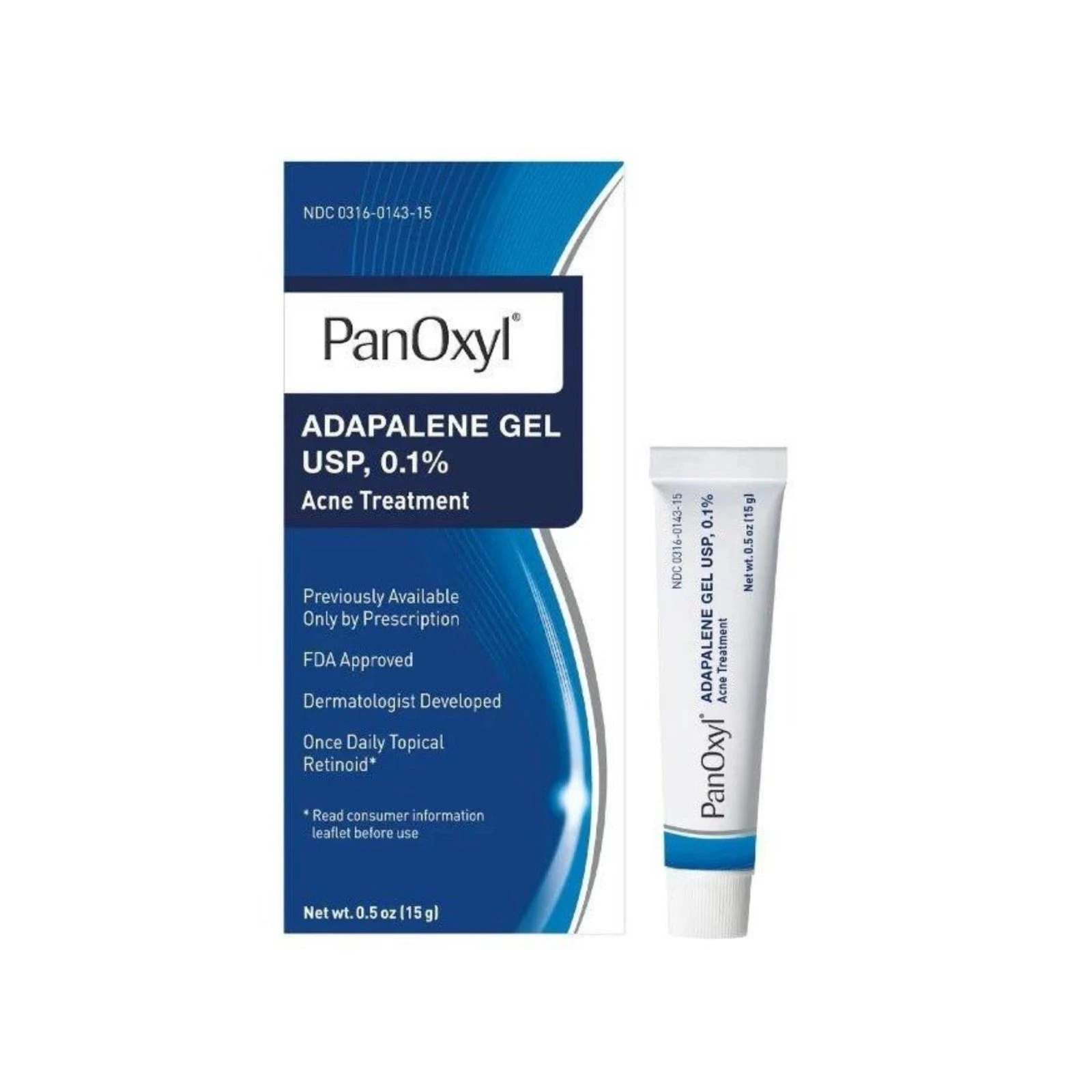 PanOxyl Adapalene Gel USP 0.1% Acne Treatment