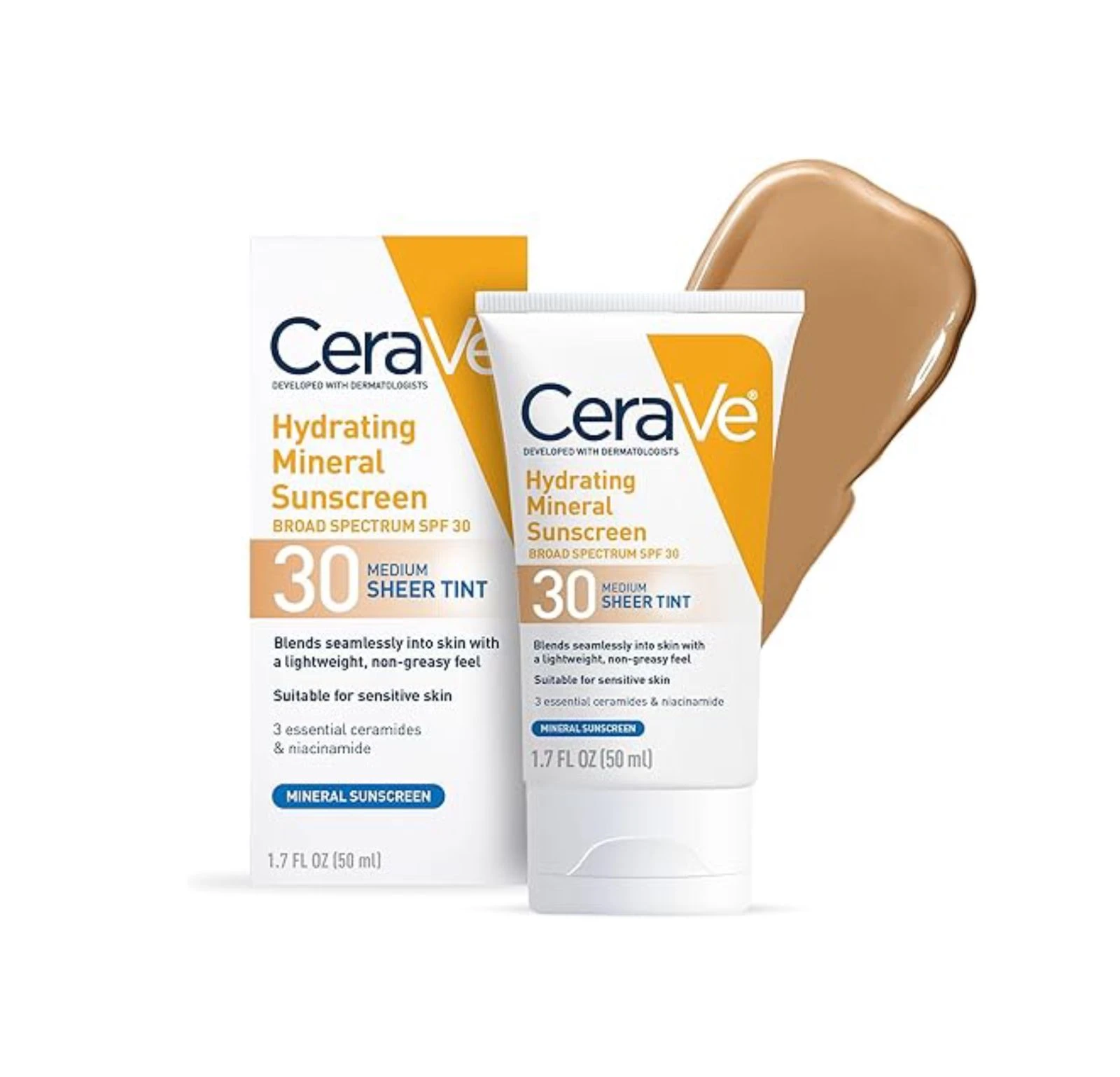 CeraVe Hydrating Mineral Sunscreen SPF 30 (Light Sheer Tint)