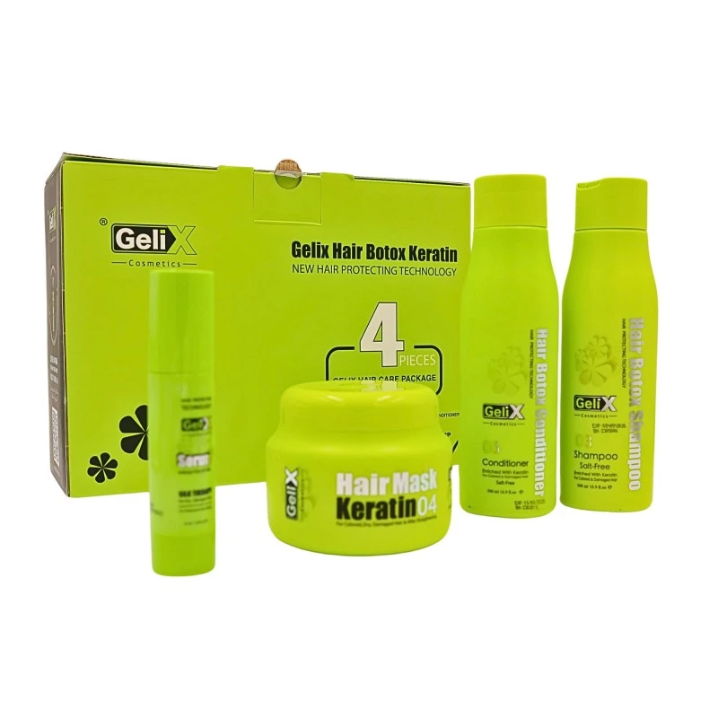Gelix Hair Botox Keratin – 4 Pieces Hair Care Package