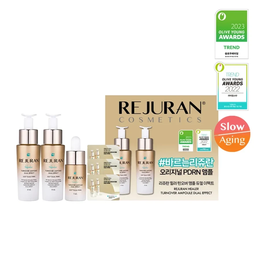 Rejuran Healer Turnover Ampoule Dual Effect set (PDRN Ampoule, 40 ml × 2)