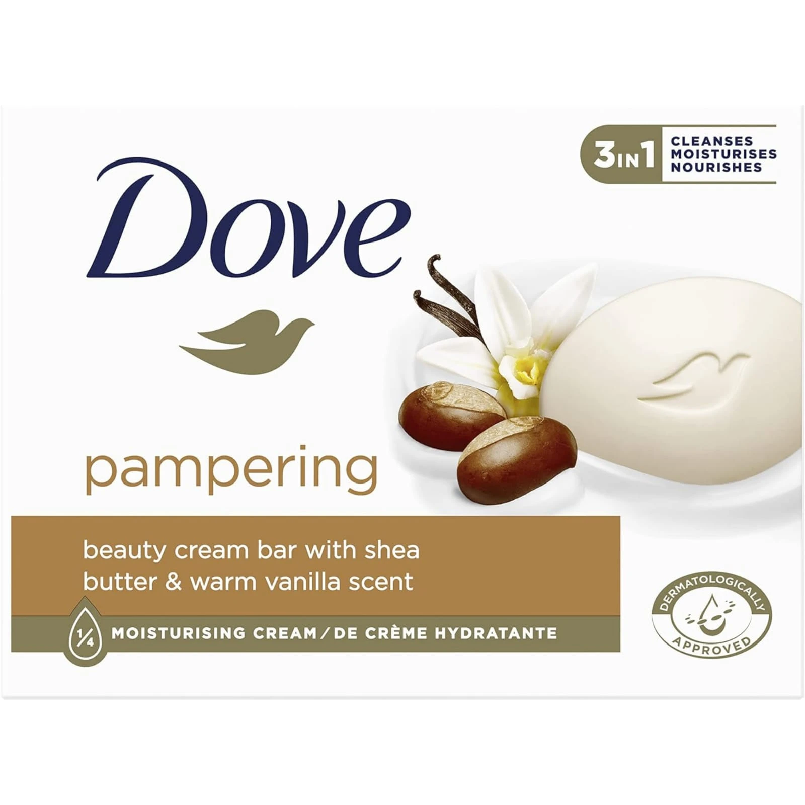 Dove Pampering Beauty Cream Bar with Shea Butter & Warm Vanilla Scent