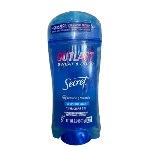 Secret Outlast 72 HR Clear Gel Antiperspirant/Deodorant - Completely Clean - 2.6