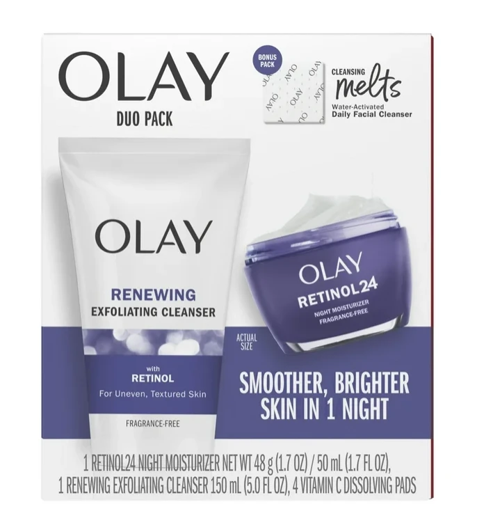 Olay Duo Pack - Daily Facial Facial Cleanser /Retinol