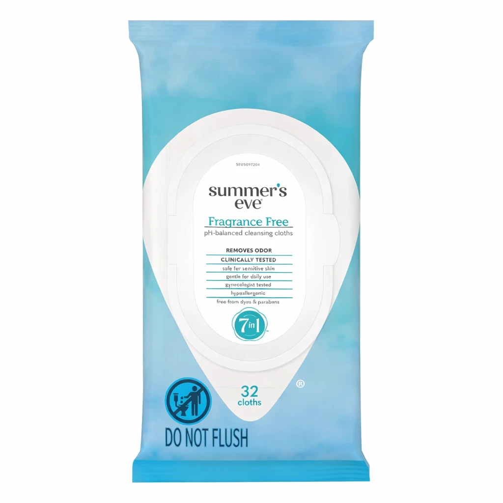 Summer’s Eve Fragrance Free Daily Gentle Cloths-32cloths
